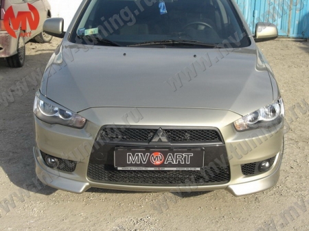 АБС-пластик Клыки (накладки) переднего бампера Lancer X